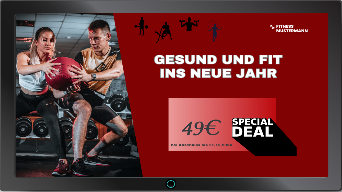 Präzise Wirkung: Eine Woche. Präsentationsfläche VisionScreen in Bocholt, stark frequentiert