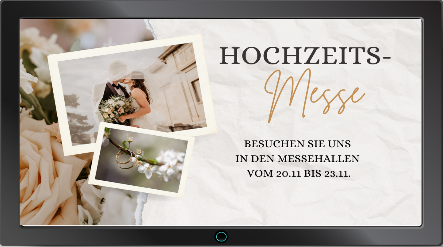 Schwerpunkt setzen: Ein Monat. Präsentationsfläche VisionScreen in Bocholt, stark frequentiert