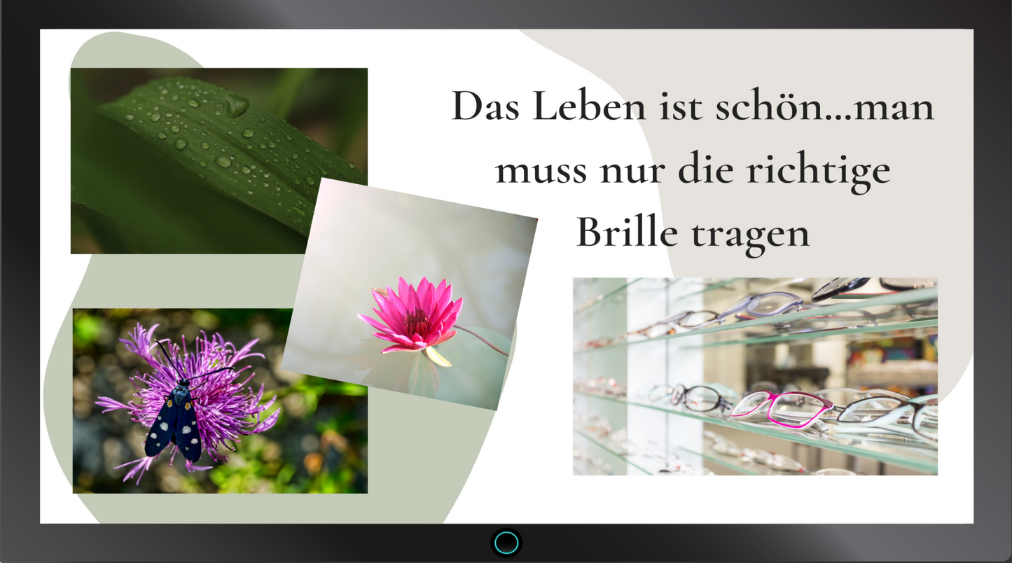 Präzise Wirkung: Eine Woche. Präsentationsfläche VisionScreen in Bocholt, stark frequentiert