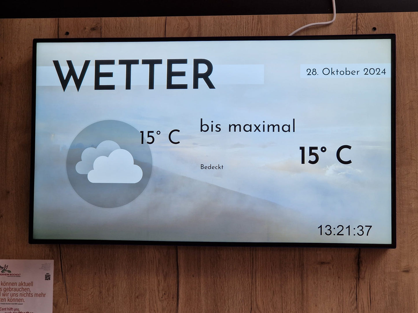 Präzise Wirkung: Eine Woche. Präsentationsfläche VisionScreen in Bocholt, stark frequentiert