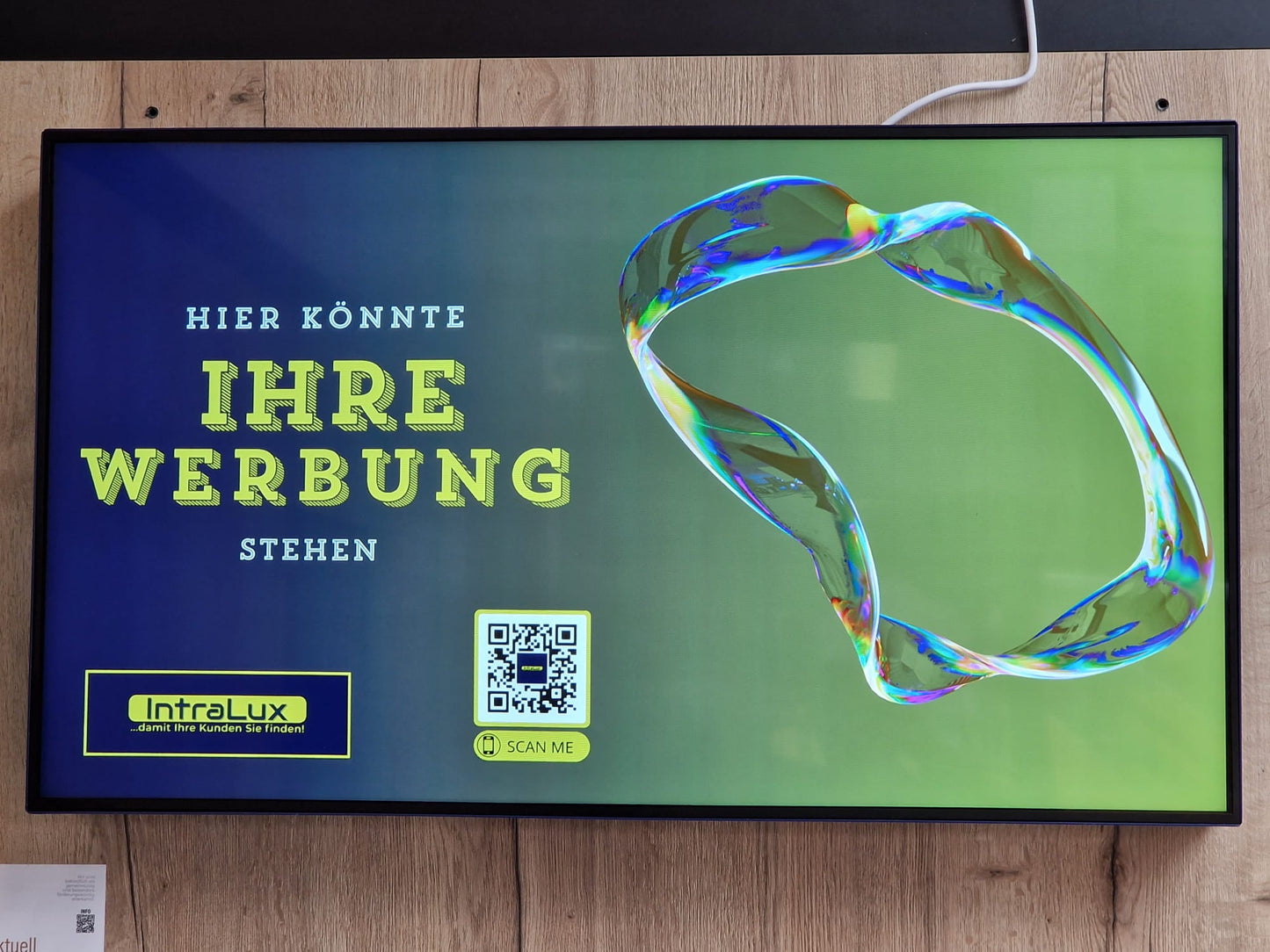 Präzise Wirkung: Eine Woche. Präsentationsfläche VisionScreen in Bocholt, stark frequentiert