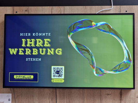 Schwerpunkt setzen: Ein Monat. Präsentationsfläche VisionScreen in Bocholt, stark frequentiert