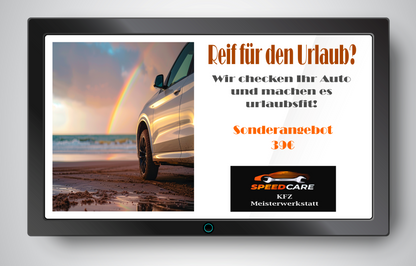 Präzise Wirkung: Eine Woche. Präsentationsfläche VisionScreen in Bocholt, stark frequentiert